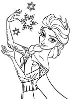księżniczka Elsa - do wydruku kolorowanki Kraina lodu frozen disney bajka dla dzieci, obrazek do pomalowania z tej bajki disney numer 12